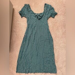 Mimi Chica Green Patterned Midi Dress